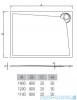 Vayer Bumerang 120x90cm Brodzik prostokątny z konglomeratu marmurowego prawy
